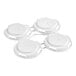 A white plastic PakTech can carrier with four circles.