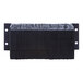 A black rectangular Ideal Warehouse dock bumper with holes.