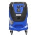 An Onfloor Dynavac Pro 1600IC blue and black dust collector vacuum on wheels.