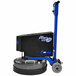 An Onfloor 20" planetary floor grinder with wheels and a handle.