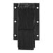 A stack of black Ideal Warehouse Vertical Laminated Dock Bumpers.