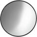 A round See All Industries indoor convex security mirror with a black frame.