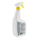 A close-up of a white CLR Mold & Mildew Stain Remover spray bottle.