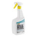 A white CLR Mold & Mildew Stain Remover spray bottle with a blue and white label and a yellow handle.