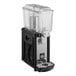 A single-bowl refrigerated beverage dispenser with a clear 3-gallon container and black base.