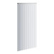 A white vertical striped surface with a Kason Easimount Strip Curtain set.