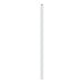 A white rectangular strip curtain with a black tip.