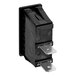 A black Narvon On / Off switch with two metal terminals.
