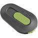 A black and green Slice Auto-Retractable Mini Cutter with a green button.