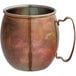 An Acopa Dark Antique Copper Moscow Mule Mug with a handle.