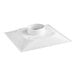 A white square plaque diffuser with a round hole in it.