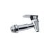 A chrome plated Choice Replacement Faucet with a handle.