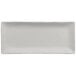 A white rectangular plate with a thin black border.