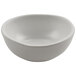 A white cheforward melamine ramekin with a small rim.