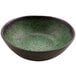 A green and black cheforward by GET Savor melamine bowl.