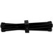 A black powder-coated aluminum folding riser with a hole in the top and black legs.