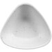 A white stone ramekin with speckles on it.