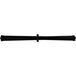 A black powder-coated aluminum metal bar with screws on the ends.