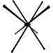 A black powder-coated aluminum GET Chopstix folding riser with four legs.