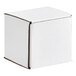 A white box with brown edges.