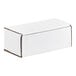 A white box with a brown edge.