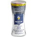 A Morton Sea Salt grinder with a glass container and lid.
