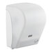 A white Lavex auto-cut hands free paper towel dispenser.