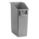 A Lavex grey plastic bin with a handle.