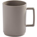 An American Metalcraft Tritan Mocha Mug in white with a handle.