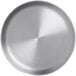 An American Metalcraft satin stainless steel plate with a circular texture.