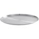 An American Metalcraft stainless steel plate with a circular surface.