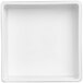 An American Metalcraft white square melamine bowl with a square edge.