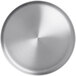 An American Metalcraft stainless steel plate with a circular texture.