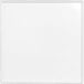 An American Metalcraft Unity 9" Square Melamine Graphite Plate with a white square object with a black border.