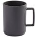 An American Metalcraft Unity black Tritan mug with a handle.