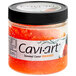 A case of 12 jars of Cavi-Art vegan orange caviar with black lids.