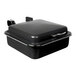 A Spring USA rectangular chafing dish with a lid on it.