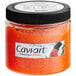 A case of four jars of Cavi-Art orange caviar on a white background.