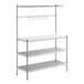 A Regency chrome wire baker's rack with stainless steel shelves and a white surface.