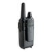 A close-up of a black Midland LXT600BBX4 walkie talkie.