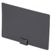 A white rectangular card with a black clip.