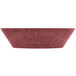 A white polyethylene oval basket with a red rim.