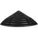 A black rubber triangle with squares on the bottom.