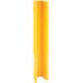 A yellow steel rectangular object with holes.