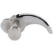 A Robot Coupe fine serrated blade assembly with a silver metal handle and black knob.