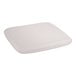 A Lancaster Table & Seating white cushion with a stitched edge on a white background.