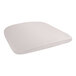 A Lancaster Table & Seating outdoor arm chair cushion with a stitched edge on a white background.