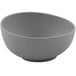 A light gray Riverstone melamine bowl on a white background.