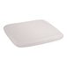 A gray Lancaster Table & Seating cushion for a backless counter height stool with a stitched edge.