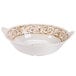 A white GET Olympia bowl with a brown design.